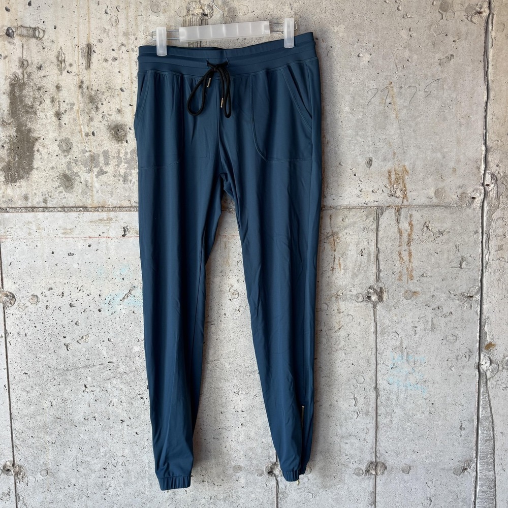 ZYIA Active Pants Womens Small Blue Jogger Stretch Zip Ankle Athletic Pocket